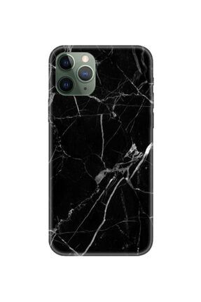 Siyah Mermer Desenli Iphone 11 Pro Max Telefon Kılıfı MC1697