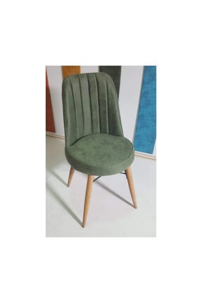 Solay Home Ahsap Ayakli Sandalye Haki Yesil Masa Sandalyesi Mutfak Sandalyesi Modern Tasarim Trendyol