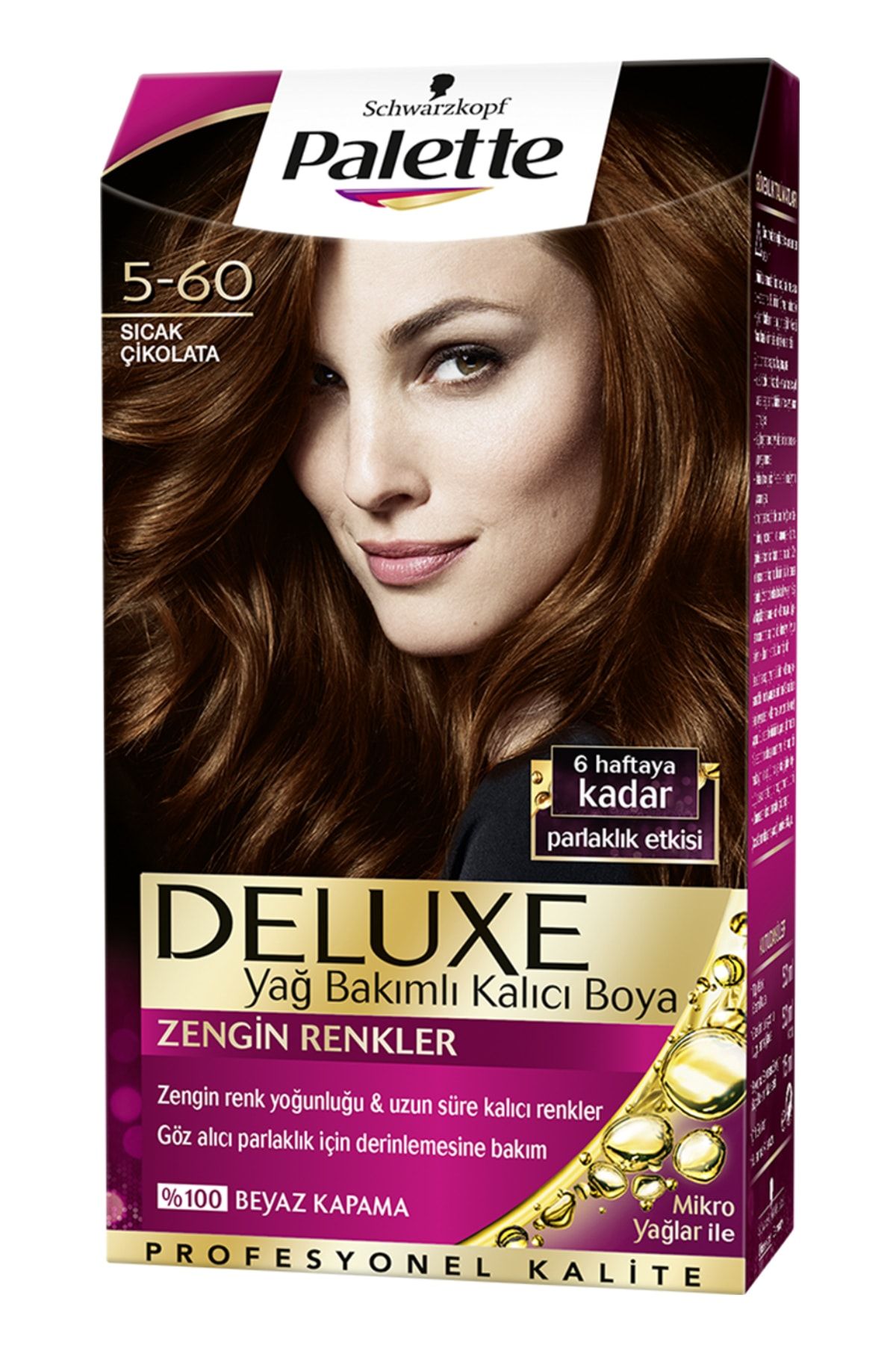 Schwarzkopf Palette Deluxe 560 Sıcak Çikolata Yağ Bakımlı Kalıcı Saç