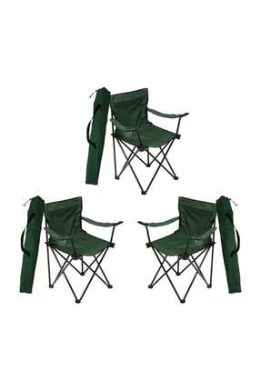 Çantalı Katlanır Kamp Plaj Bahçe Sandalyesi 3lü Set 8797