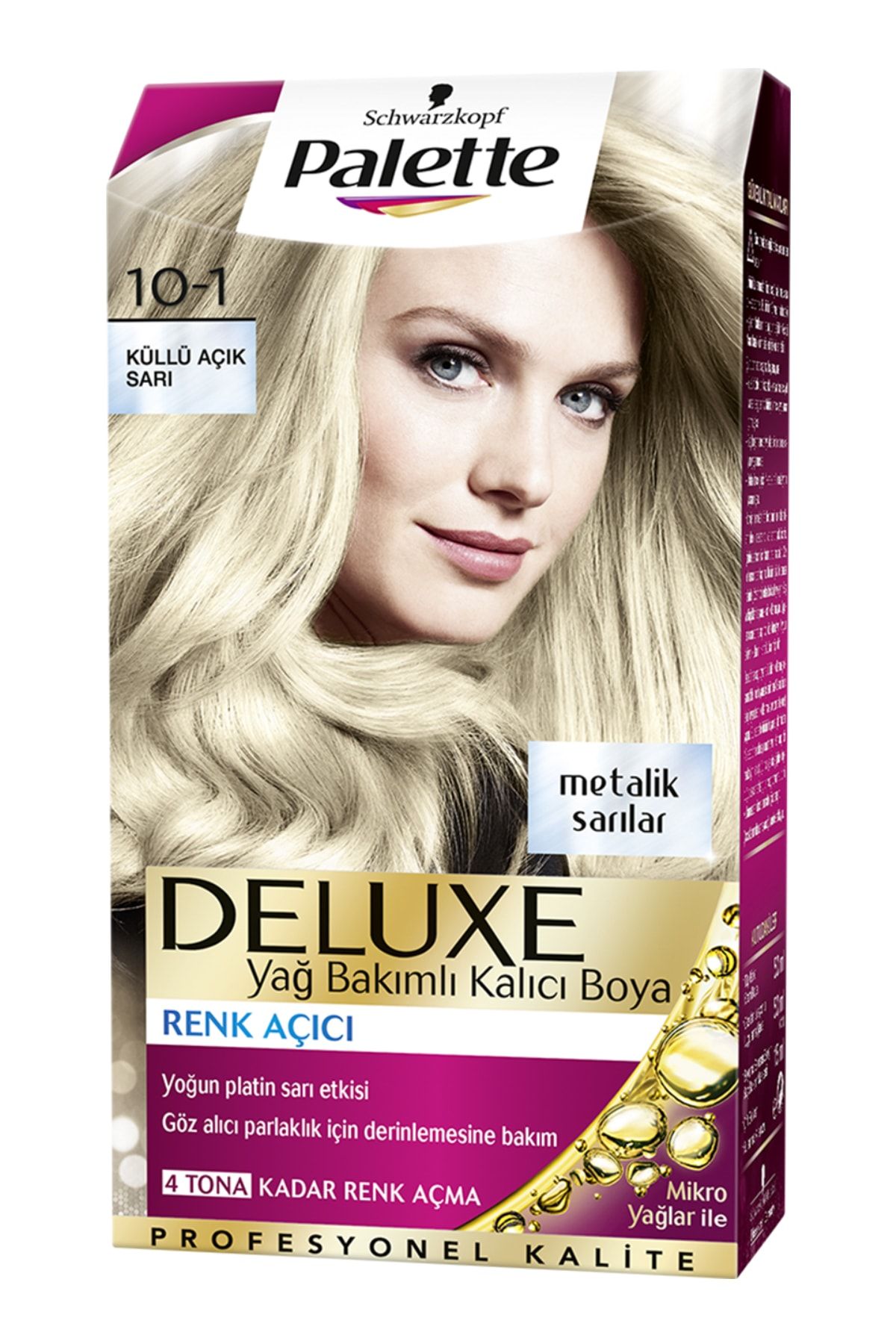 Schwarzkopf Palette Deluxe 101 Küllü Açık Sarı Yağ Bakımlı Kalıcı