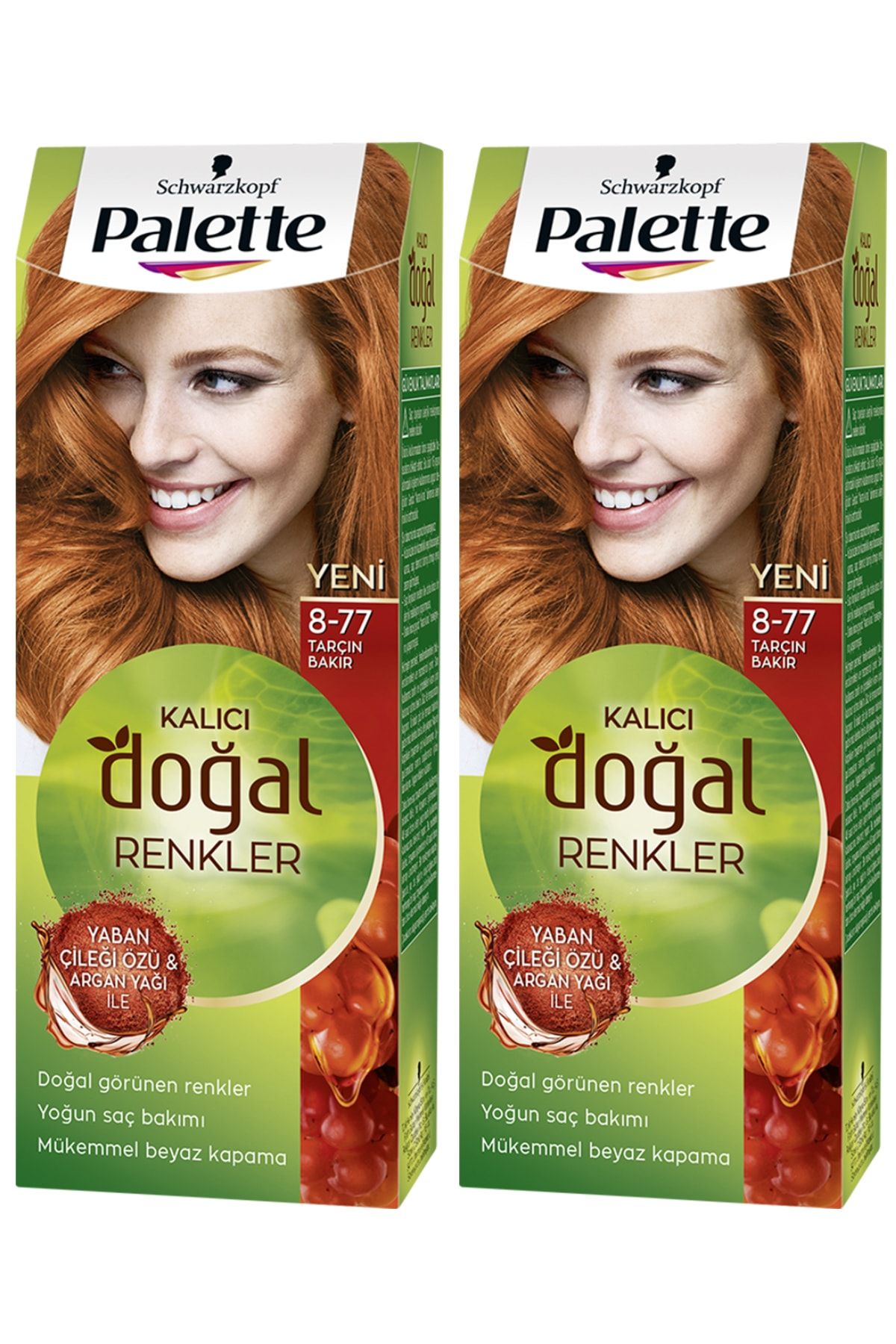 Schwarzkopf 2�li Palette Naturel 877 Tarçın Bakır Saç Boyası, Yağ