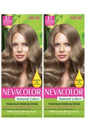 2’li Natural Colors 8.1 Küllü Açık Sarı - Kalıcı Krem Saç Boyası Seti 2NC8-1
