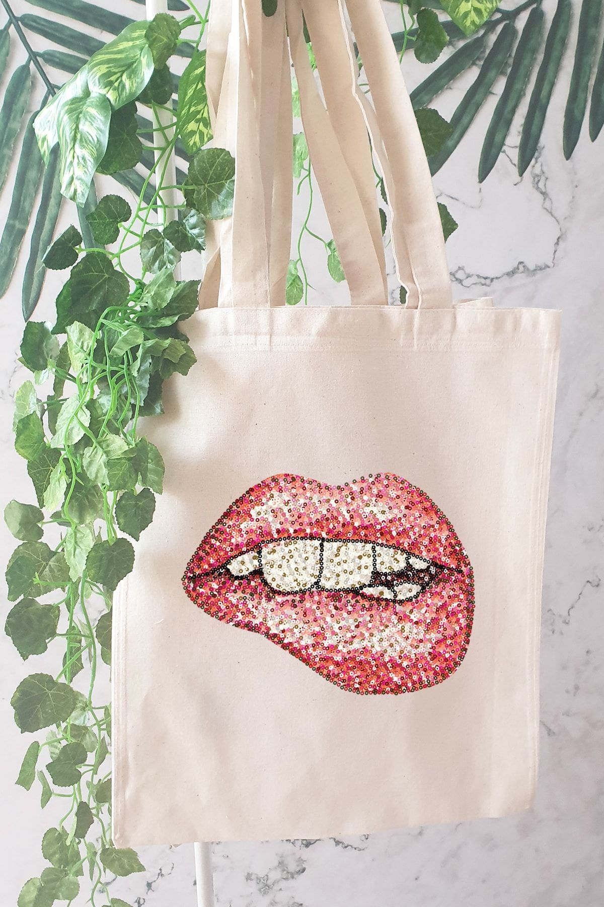 Red best sale lip bag