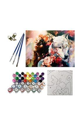 Talehobby Sayilarla Boyama Hobi Seti Boyalar Ve Fircalar Dahil Cerceveli 40x50cm Trendyol