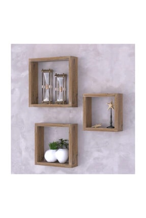 Dkm Dizayn Ahsap Dekoratif 3lu Raf Seti Fiyati Yorumlari Trendyol