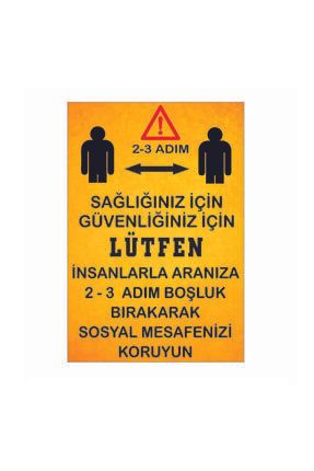 Printhome Sosyal Mesafe Noktasi Masa Ustu Uyari Levhasi 50x70 Trendyol