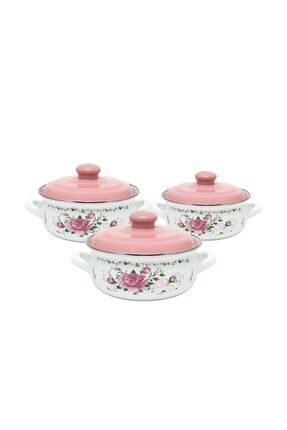 Cooker 3 Lu Mini Emaye Tencere Seti 12 14 16 Kirmizi Trendyol