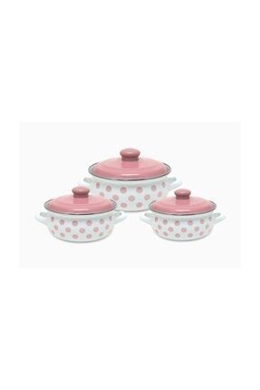 Cooker 3 Lu Mini Emaye Tencere Seti 12 14 16 Kirmizi Trendyol