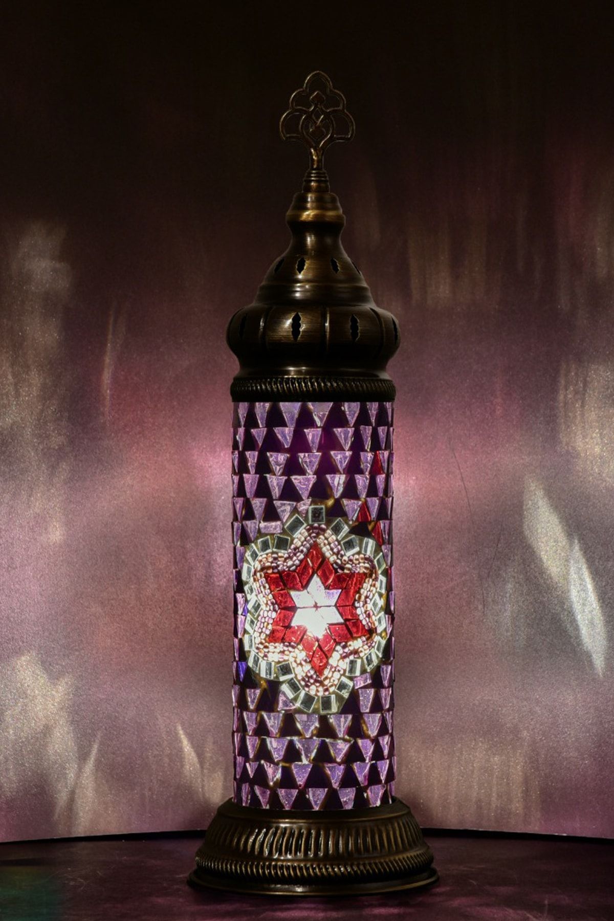 GiftlandCollection Silindir Otantik Mozaik Lamba