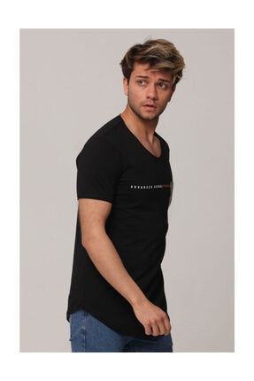 Tarz Cool Erkek Sari On Detay One Baskili T Shirt Trendyol