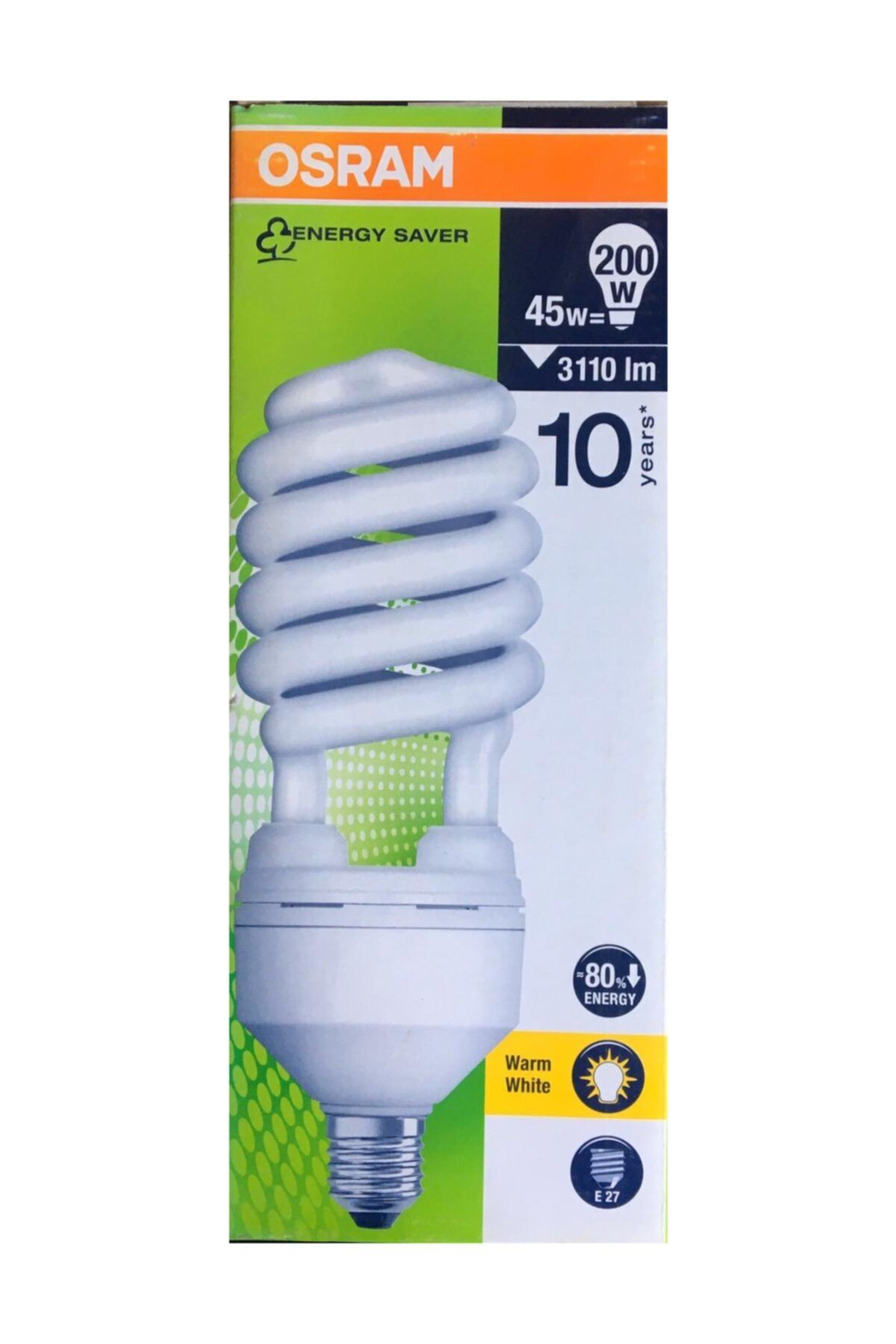 osram 45 watt yuksek watt e27 duy sari