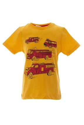araba baskili t shirt 1 4 yas ekru