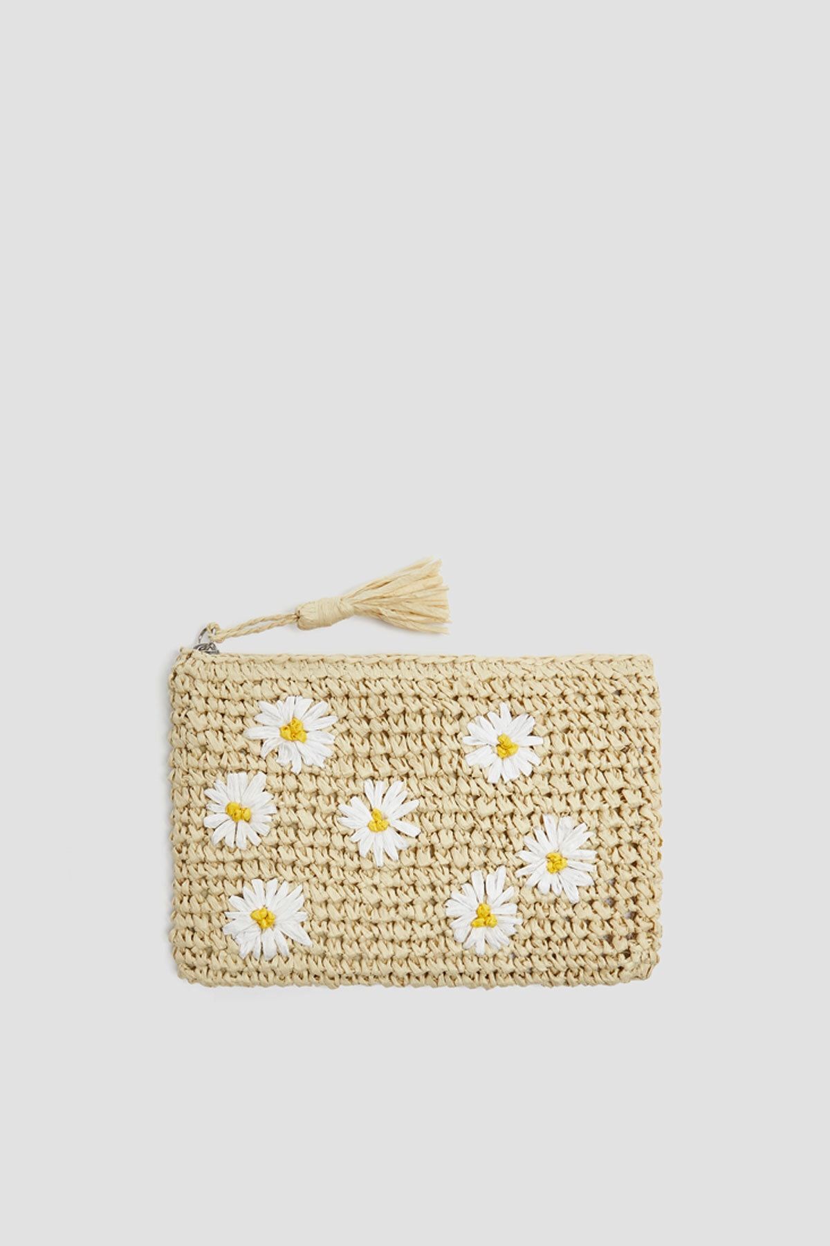 pull bear kadin dogal papatya desenli