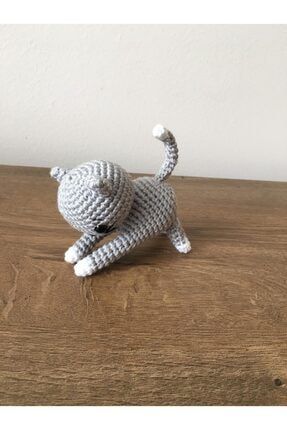 Nesliworld Gri Sevimli Kedi Amigurumi Oyuncak Trendyol