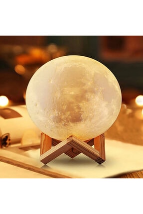 Basel Renk Degistiren 3d Ay Gece Lambasi Moonlight 12 Cm Trendyol