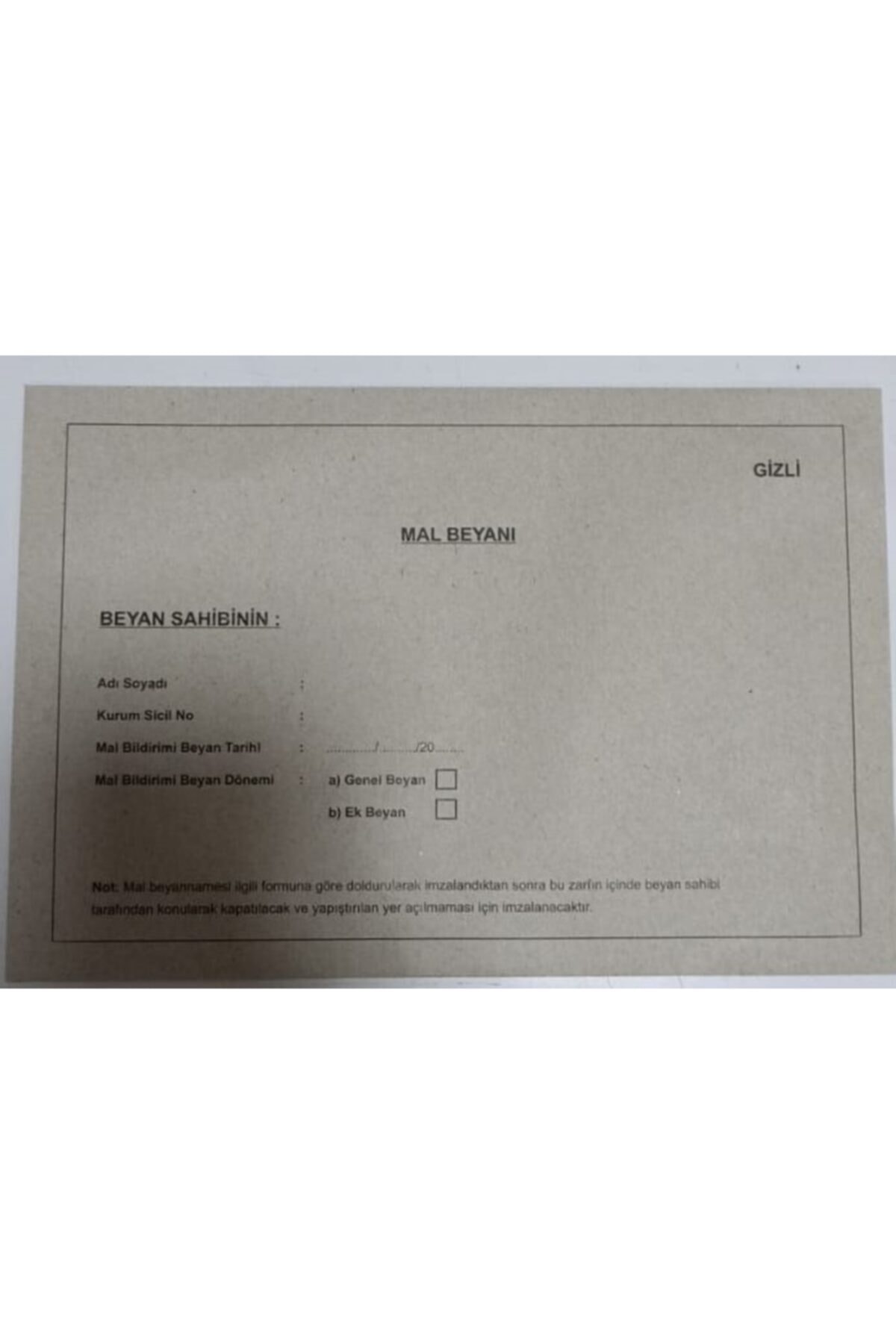 Kocaoluk 17x25cm Mal Bildirim Zarfi Fiyati Yorumlari Trendyol