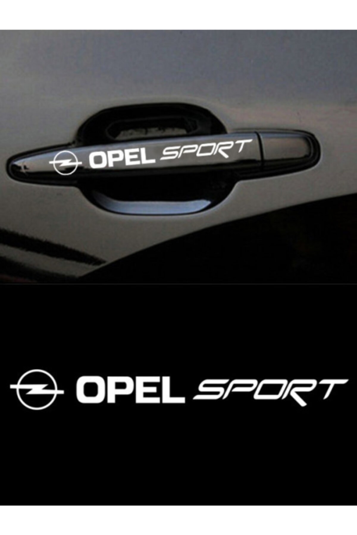 Beyaz Renk 8 Adet Opel Sport Kapı Kolu Ve Jant Oto Sticker, Araba Sticker