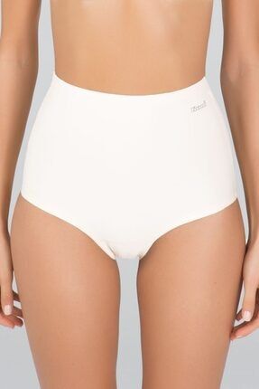 Kadın Mikro Modal Dikişsiz Izsiz Yüksek Bel Bikini Külot 6 Lı Beyaz S-xl KRosaYBBBeyaz