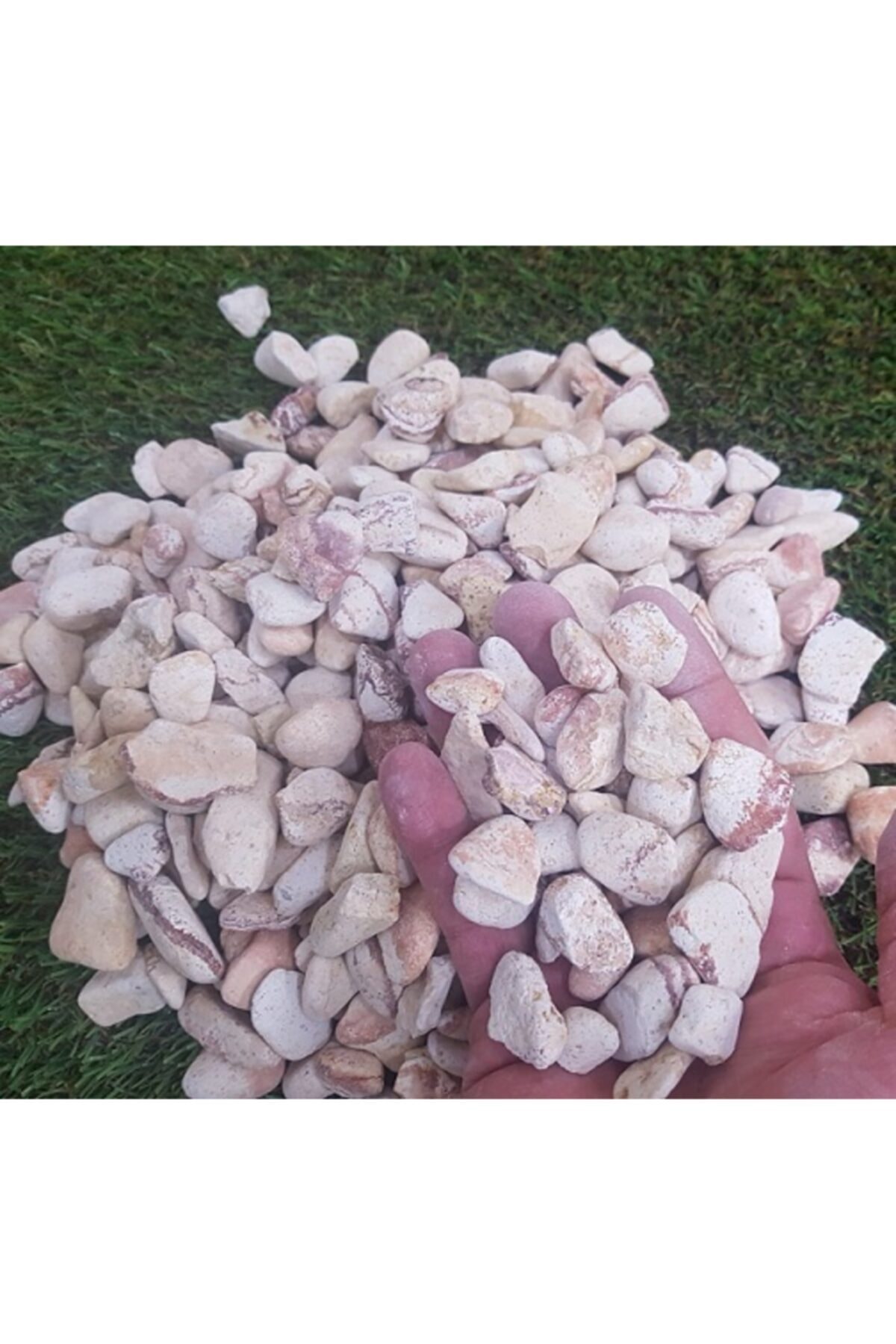 Sarı Çizgili Dolomit Taş 5 Kg 6-10 Cm Dere Taşı Çakıl Taşı Bahçe Süs Taşı Dolamit Taş Dekoratif Taş 3