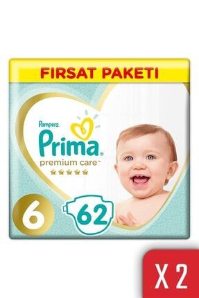 Premium Care Bebek Bezi 6 Beden 13-18 Kg 124'lü Ekstra Large Fırsat Paketi PRIMA00000046