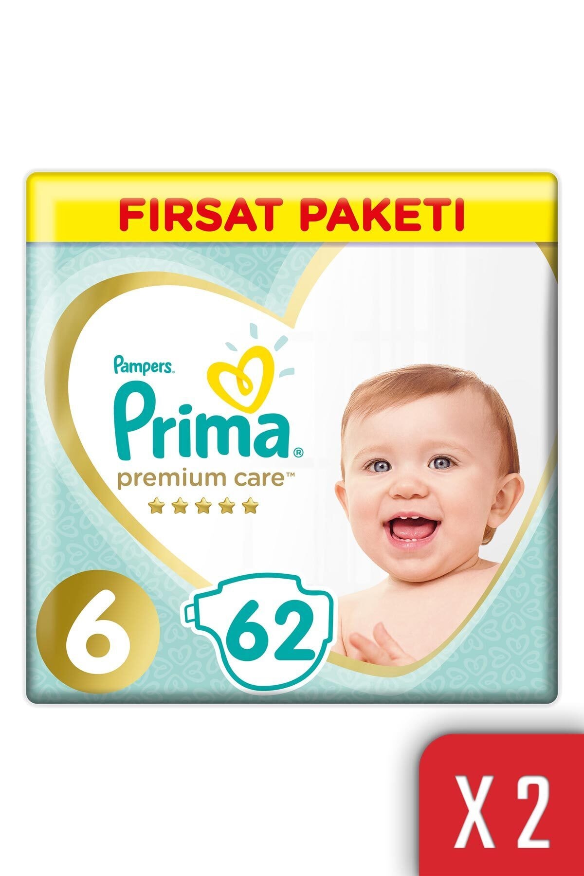 Prima Premium Care Bebek Bezi 6 Beden 13-18 Kg 124'lü Ekstra Large Fırsat Paketi