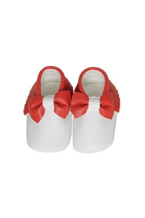 Bebek Kırmızı Beyaz Renk İlk Adım Ayakkabı KRBE-20