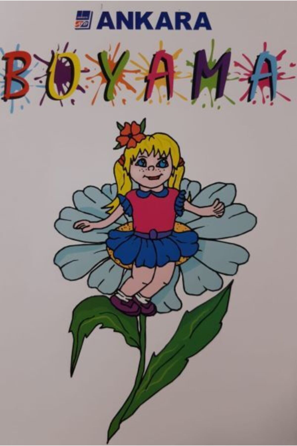 ankara yildirim yayinlari boyama mavi papatya