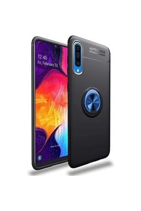 Samsung Galaxy A20s Kılıf Ravel Metal Yüzüklü Standlı Shockproof Silikon + Nano Cam RvL164