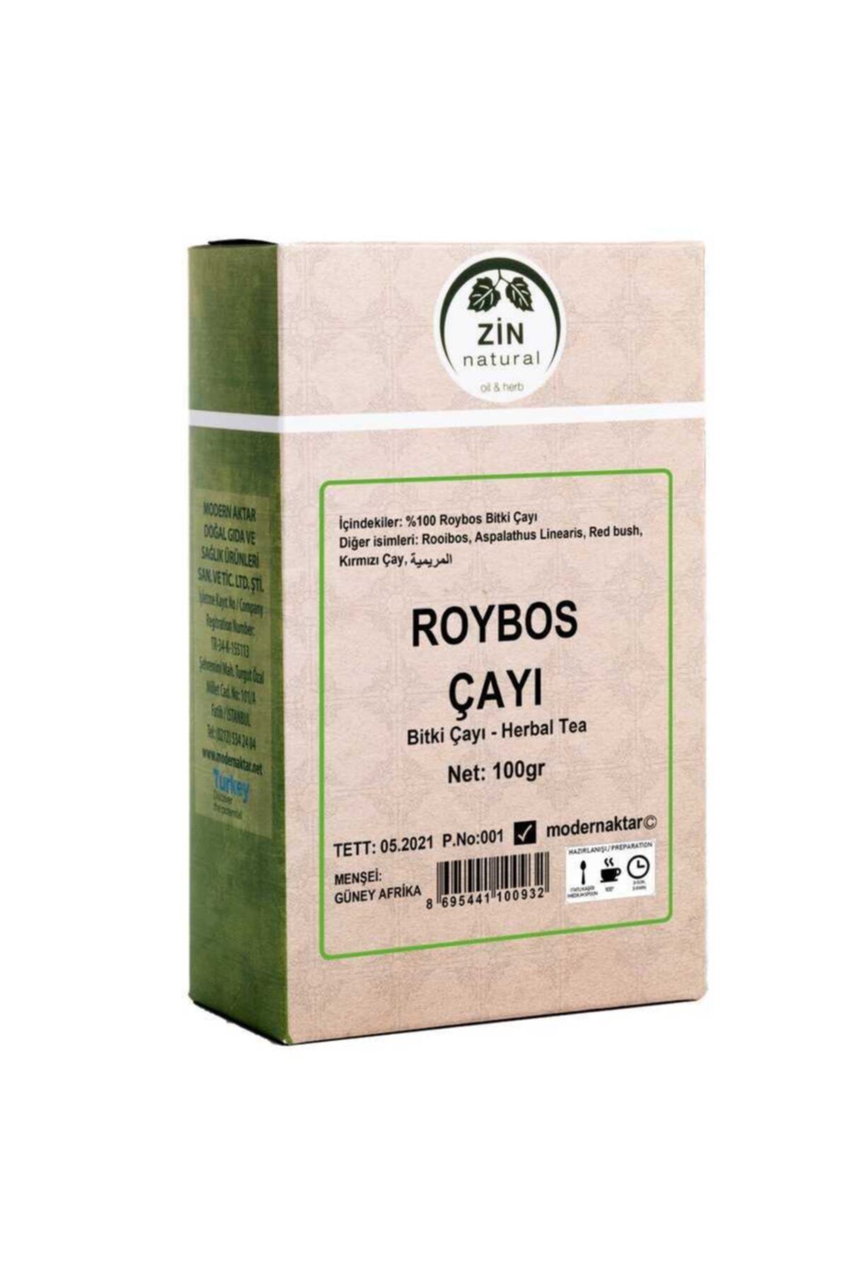 Zin Natural Roybos Bitki Cayi 100 G Trendyol