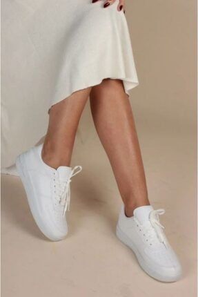 Unisex Beyaz Cilt Beyaz Sneaker Tmms001