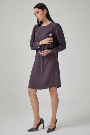 Gusto Kadin Gri Penye Elbise 20yg001347 Trendyol