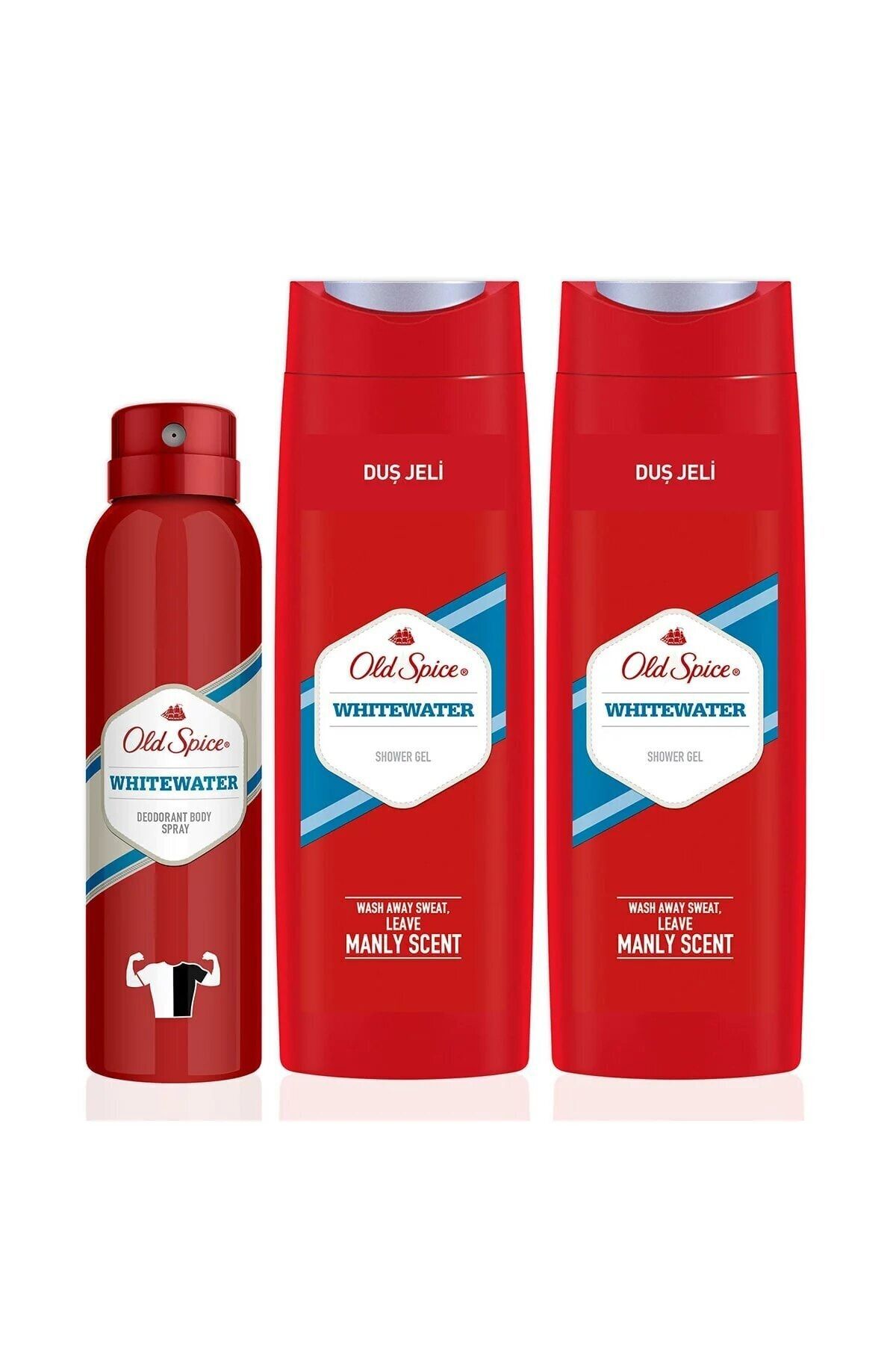 400 میلی لیتر ژل دوش 2 عدد + 150 میلی لیتر اسپری دئو 1 عدد آب سفید Old Spice