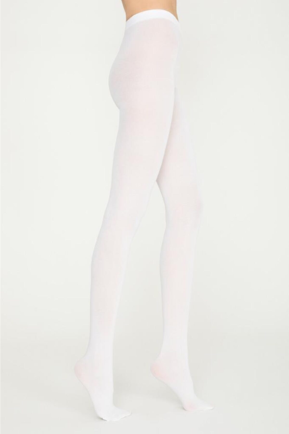 Penti Koton 60 Den Külotlu Çorap Pamuklu Mat Ağlı 2'li Paket Kadın 10-beyaz-xxl