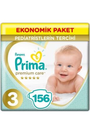Premium Care 3 Beden Ekonomik Paket 6-10 kg (3*52) 156 Adet Bebek Bezi hb0018001841742311