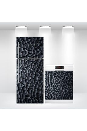 Buzdolabı Ve Bulaşık Makinesi Kapak Folyo Kaplama Siyah B7930