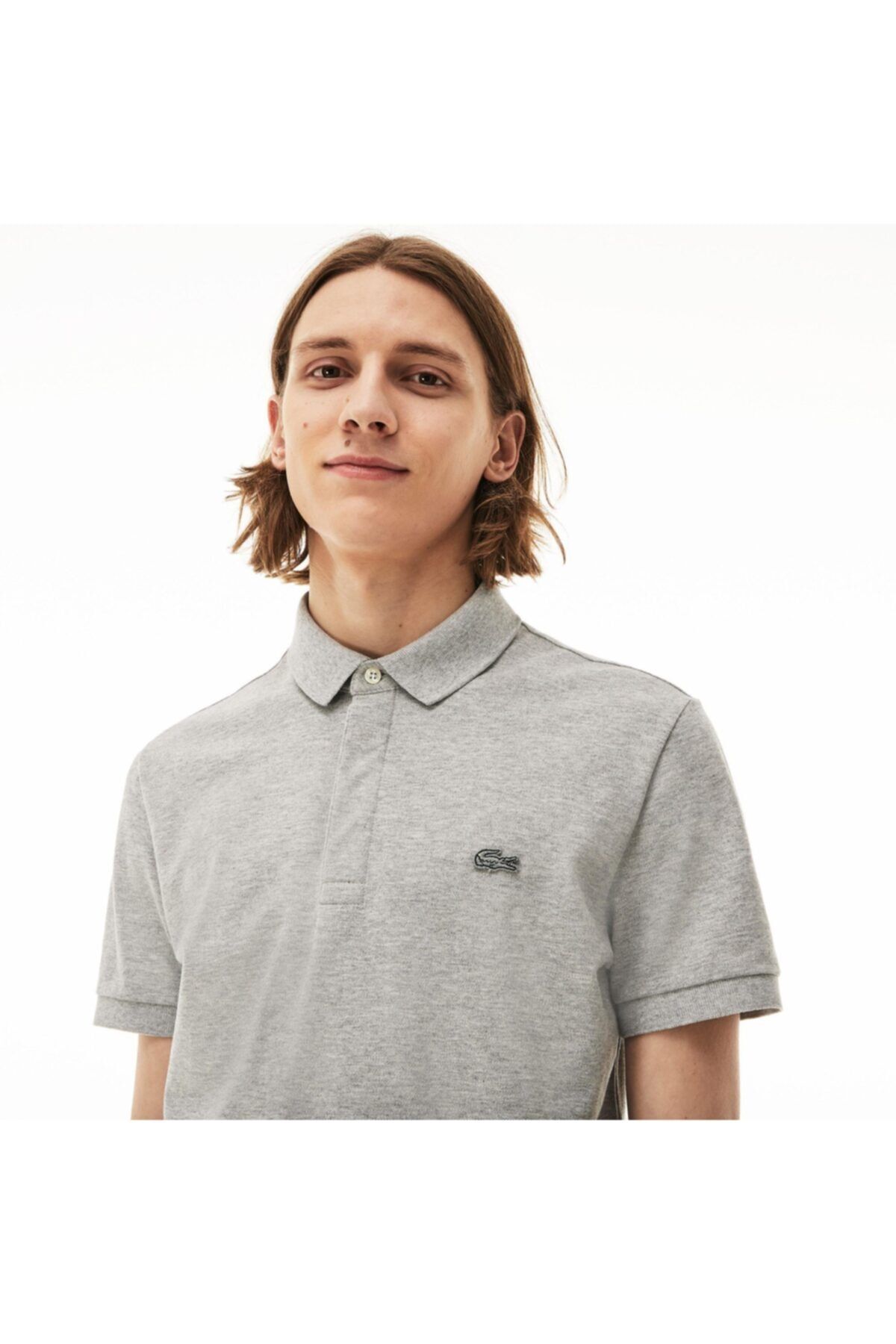 تی شرت یقه پولو مردانه خاکستری چوگان YAKA TSHIRT PH5522 CCA Lacoste