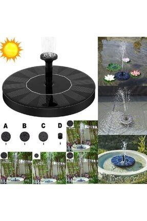 Bahçe Solar Fıskiye Dekoratif Havuz Gölet Su Çeşmesi 4 Kafalı Şelale 651044152615