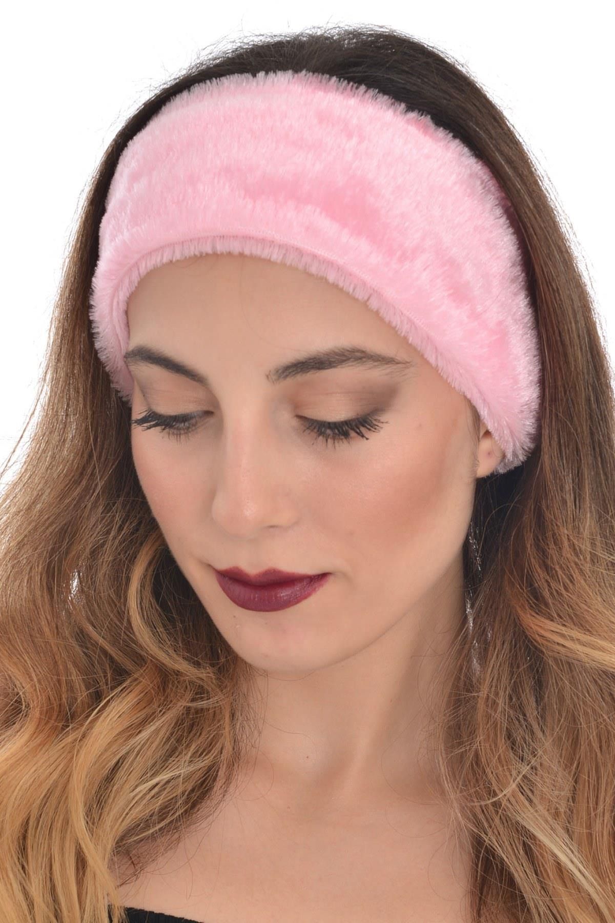 Hahai Accessories Hahai Kadin Lastikli Pembe Renk Pelus Sac Bandi Trendyol