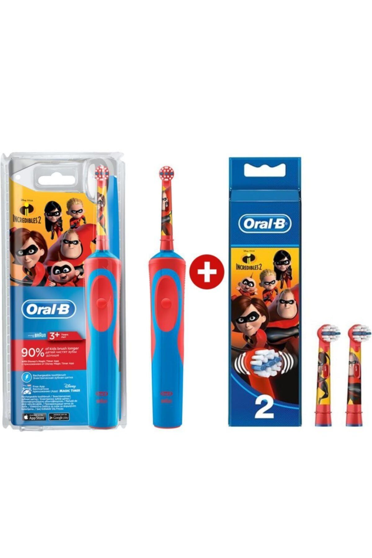 Oral B Oral B Sarjli Dis Fircasi Cocuk Incredibles Yedek Baslik 2 Li Fiyatlari Ozellikleri Ve Yorumlari En Ucuzu Akakce