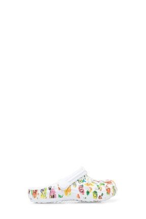 Çocuk Beyaz Desenli Sandalet E009P026