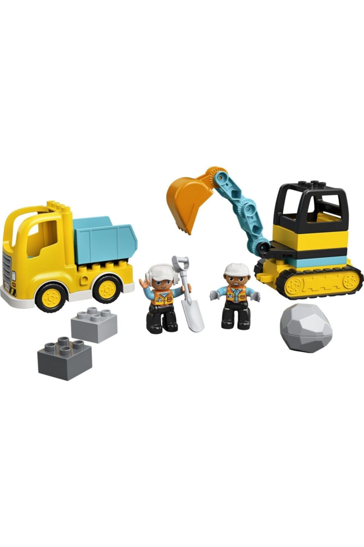 LEGO ® Duplo® Inşaat Kamyonu Ve Paletli Kazıcı 10931 Yapım Oyuncağı fotoğrafı 2 (önizleme)