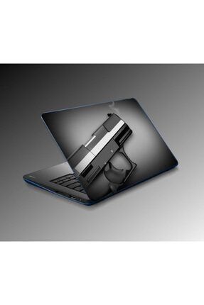 Notebook Laptop Gun Silah Kapak Süsü Yapıştırma Sticker 2066-1136