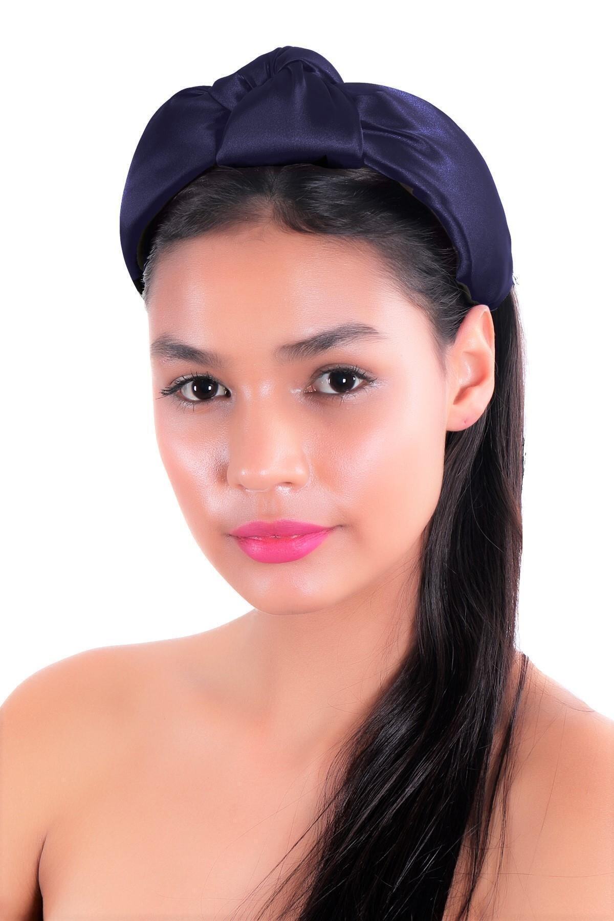 Hahai Women's Wide Band Knot Satin Crown