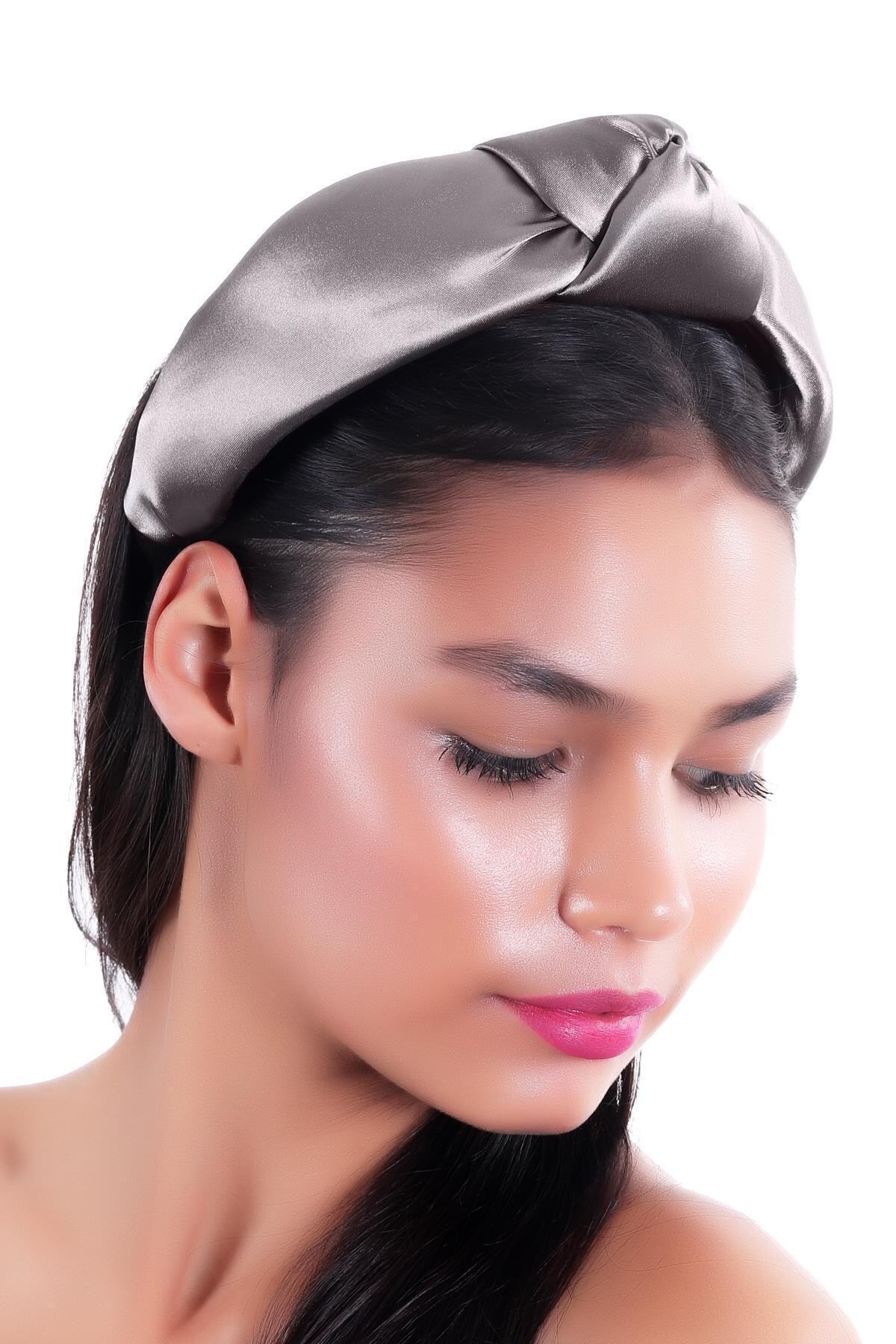Hahai Women's Wide Band Knot Satin Crown