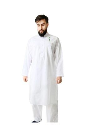 Erkek Afgan Takımı Beyaz Renkli 3426-1