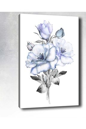 Mavi Gül Çiçek Buketi Kanvas Tablo Sb-21247 B-21247