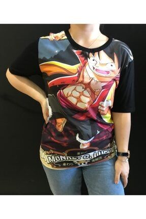 Anime Monkey D. Luffy Baskılı T-shirt PNDŞ321