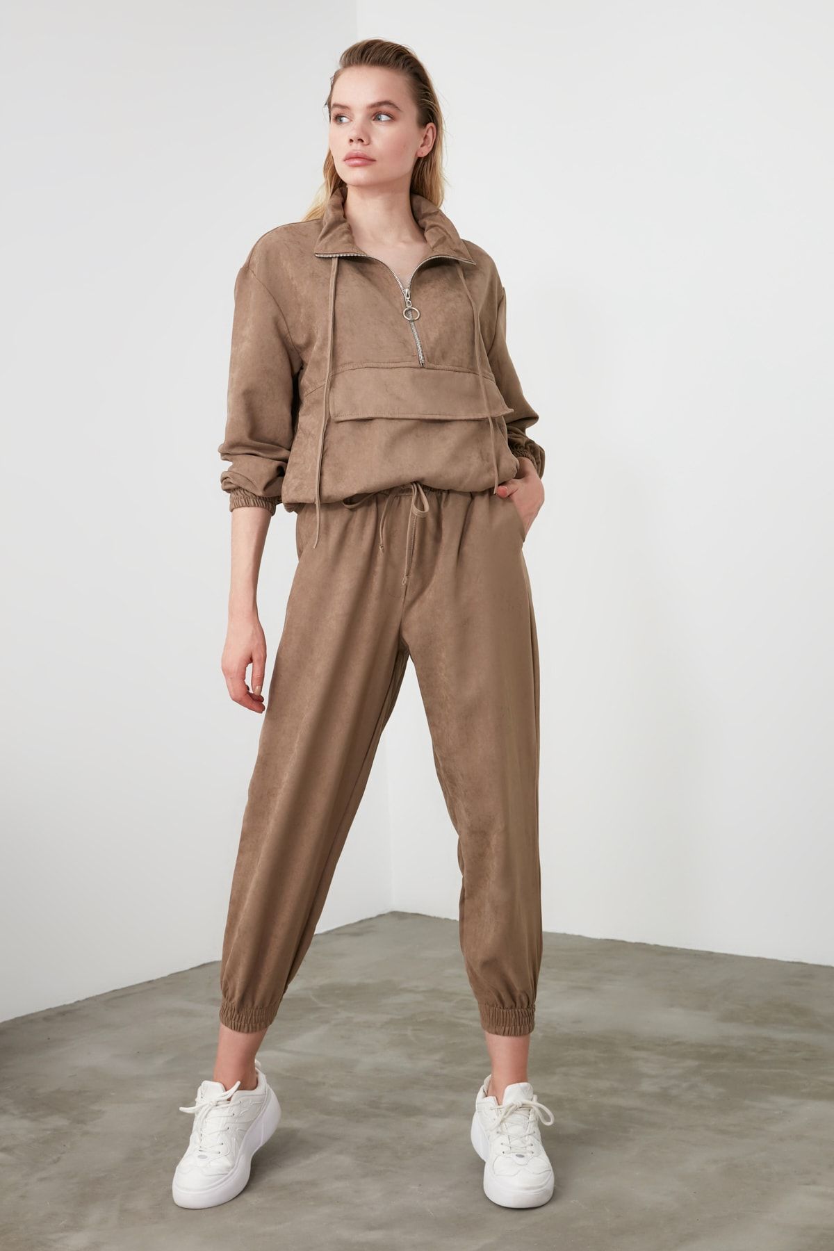 Zara new arrivals suede joggers