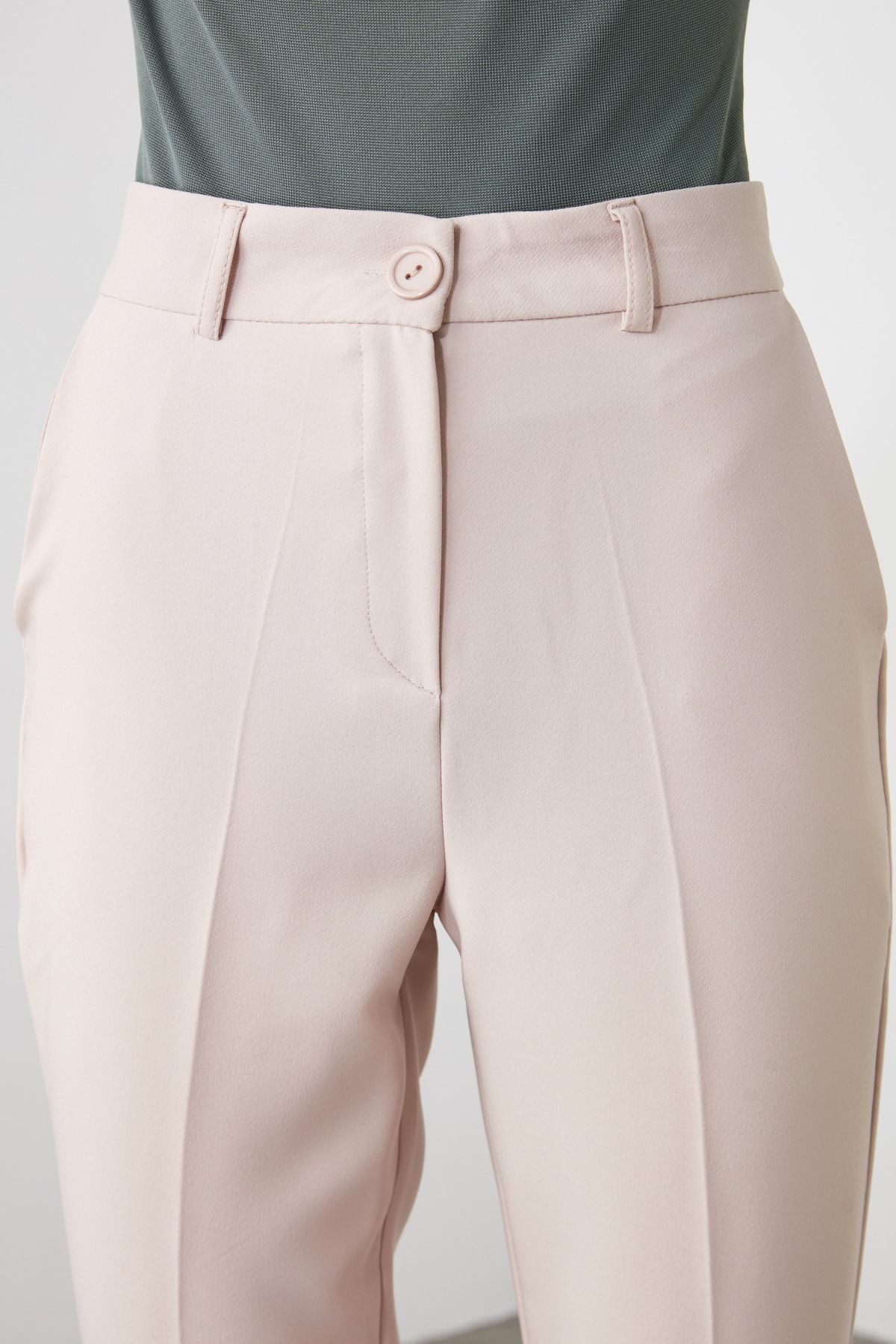 Trendyol Collection-TWOSS19ST0038 – Basic-Zigarettenhose in Steinfarbe – Webhose mit schmalem Bein 9